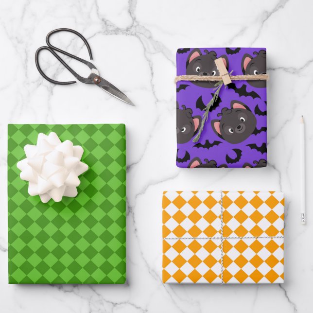 Halloween Geschenkpapier Set (Vorderseite)