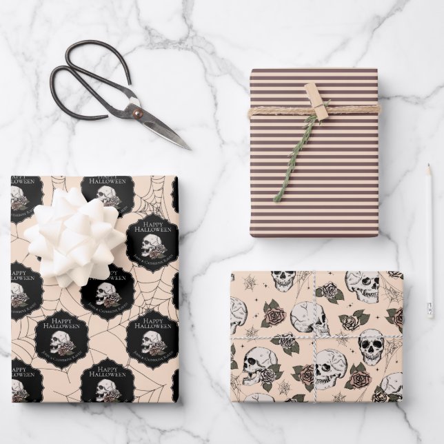 Halloween Geschenkpapier Set (Vorderseite)