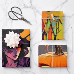 Halloween Geschenkpapier Set