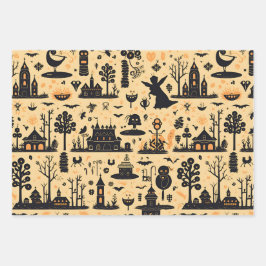 Halloween Geschenkpapier Set
