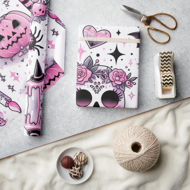 Halloween-Geschenkpapier, spukes Packpapier, Hexe Geschenkpapier (Kunsthandwerk)