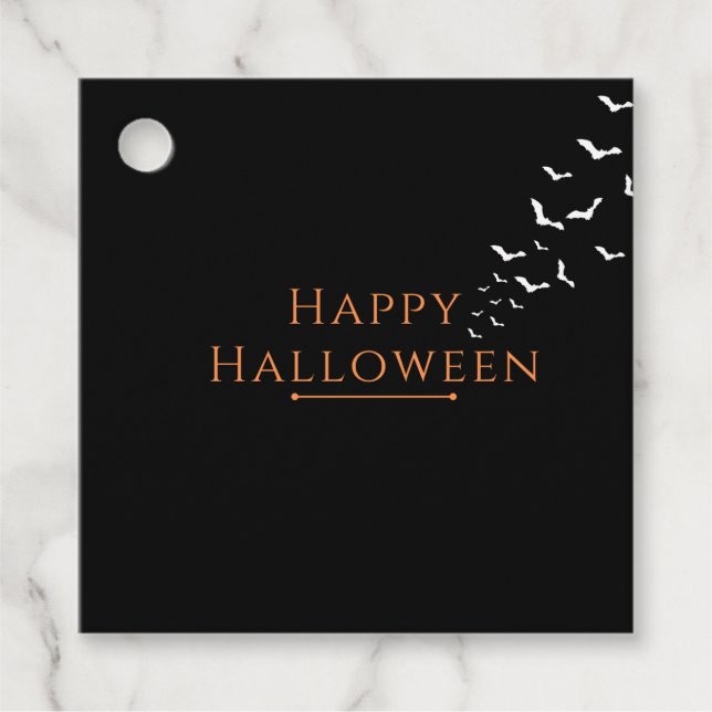 Halloween-Geschenktag, Gefallen-Tag, Fledermäuse Geschenkanhänger (Vorderseite)