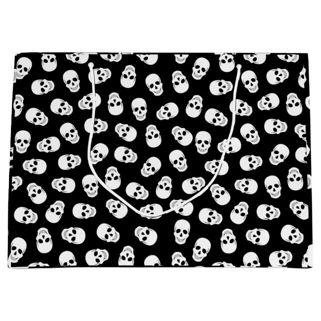 Halloween-Geschenktasche mit Skulpturen Muster Große Geschenktüte (Vorderseite)