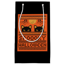 Halloween-Geschenktasche, schwarze Katzen, unheiml Kleine Geschenktüte