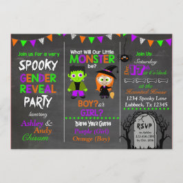 Halloween-Geschlecht decken Einladung auf