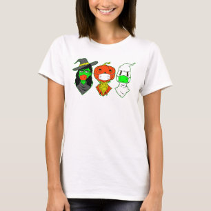 Halloween-Gesichtsmaske Kürbis Vogelscheuche Hexe T-Shirt