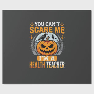 Halloween-Gesundheitslehrer Gruseliger Kürbis Kräh Geschenkpapier