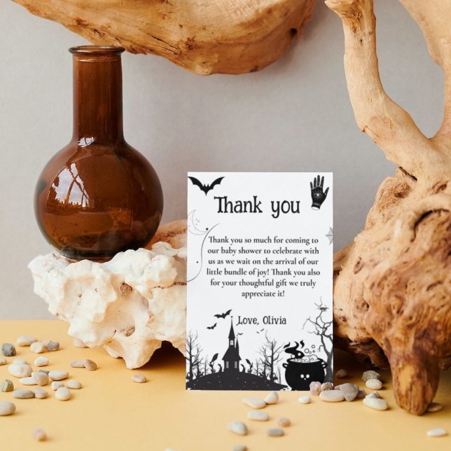 Halloween Ghost Baby Dusche Dankeschön Karte (Von Creator hochgeladen)