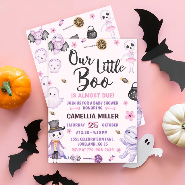 Halloween Ghost Baby Girl Shower Party Einladung (Von Creator hochgeladen)