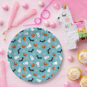Halloween Ghost Bats und Pumpkins Minze Pappteller