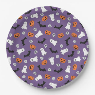 Halloween Ghost Bats und Pumpkins Pappteller
