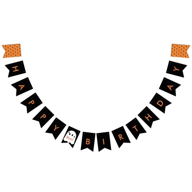 Halloween Ghost Birthday Banner (Alle)