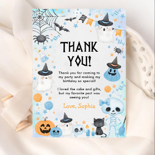 Halloween Ghost Birthday Dankeskarte