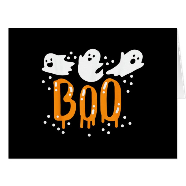 Halloween Ghost Boo Cute (Devant horizontal)
