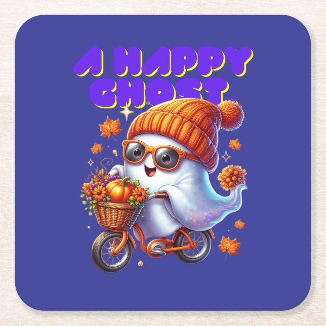 Halloween Ghost Boo Paper Untersetzer (Vorderseite)
