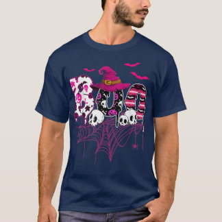 Halloween Ghost Boo Witch Hat Scare Away Breast Ca T-Shirt