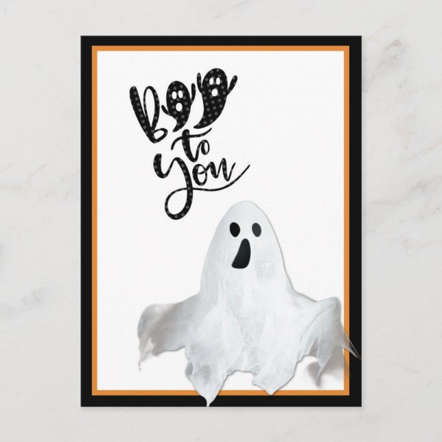 Halloween Ghost Boom für dich Niedlich Postkarte (Vorderseite)