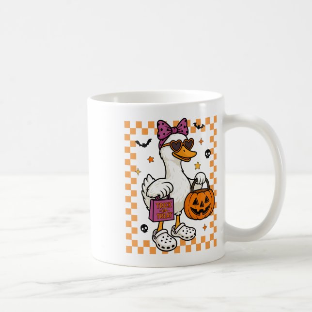 Halloween Ghost Bow Coquette Trick or Tree Kaffeetasse (Rechts)