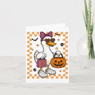 Halloween Ghost Bow Coquette Trick or Tree Karte