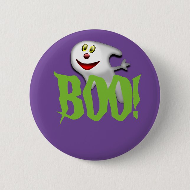 Halloween Ghost Button Pin (Vorderseite)