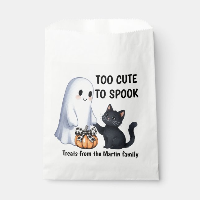 Halloween Ghost Cat zu Niedlich, um zu sprechen Geschenktütchen (Vorderseite)