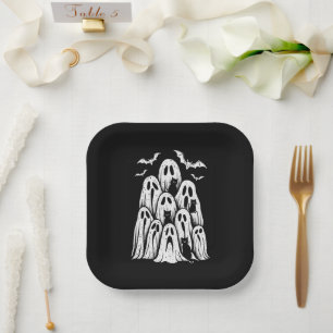 Halloween Ghost Cats Lover Fall Spooky Jahreszeit Pappteller