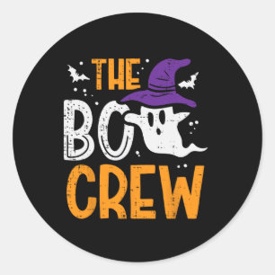 Halloween Ghost Die Boo-Crew Kostüm Matching Wome Runder Aufkleber