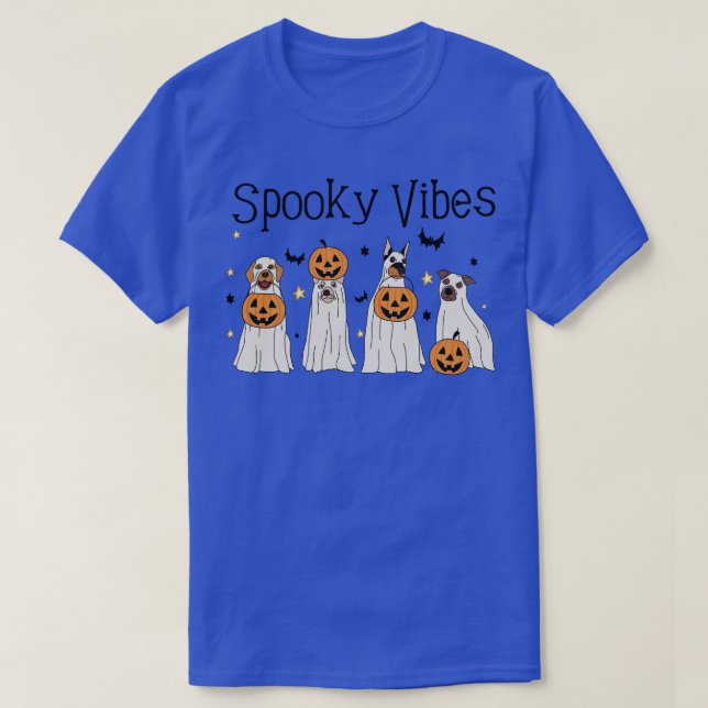 Halloween Ghost Dog Funny T-Shirt (Design vorne)
