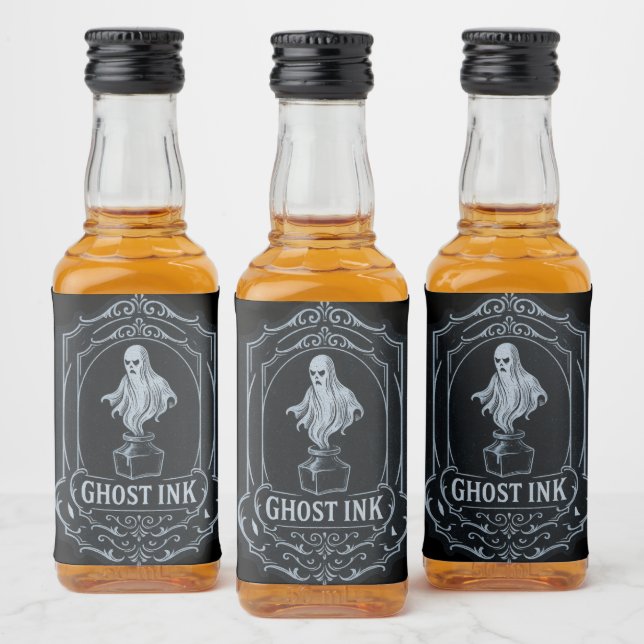 Halloween Ghost étiquettes apothecaire d'encre (Bouteilles)