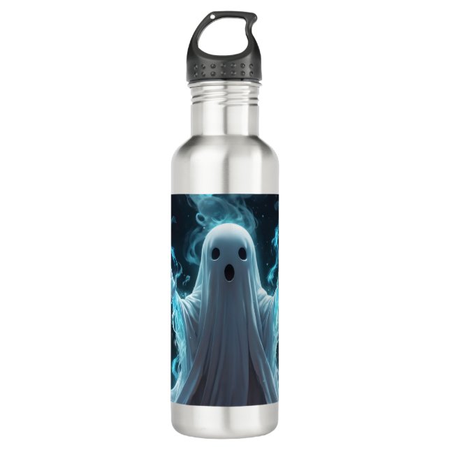 Halloween Ghost Festival Edelstahlflasche (Vorderseite)