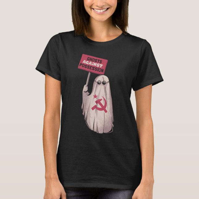 Halloween Ghost gegen den Possession Protest Niedl T-Shirt (Vorderseite)