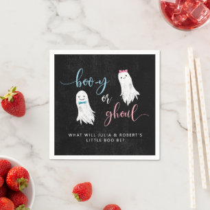 Halloween Ghost Gender Reveal Party Serviette