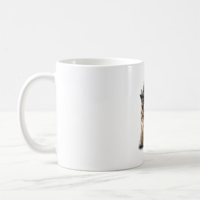 Halloween Ghost German Shepherd Dog Kaffeetasse (Links)