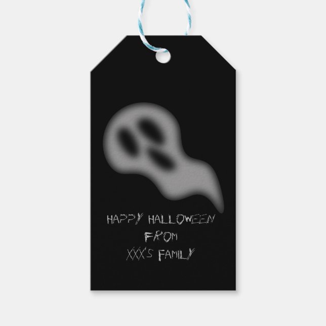 Halloween Ghost-Gift-Tag Geschenkanhänger (Vorderseite)