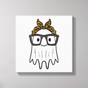 Halloween Ghost Glasses Niedlich Leinwanddruck