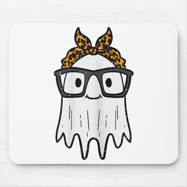 Halloween Ghost Glasses Niedlich Mousepad (Vorne)