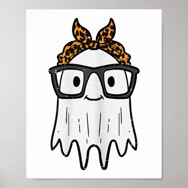Halloween Ghost Glasses Niedlich Poster (Vorne)