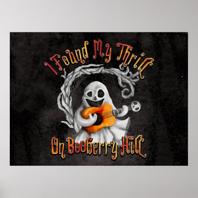 Halloween Ghost Guitar Booberry Hill Poster (Vorne)