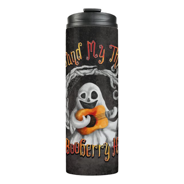 Halloween Ghost Guitar Booberry Hill Thermosbecher (Vorderseite)
