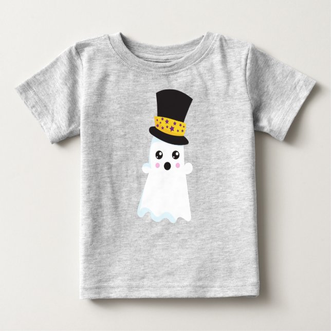 Halloween, Ghost, Hut, Boo, Trick oder Trete Baby T-shirt (Vorderseite)