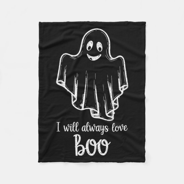 Halloween Ghost I Will Always Love Boo  Fleecedecke (Vorderseite)