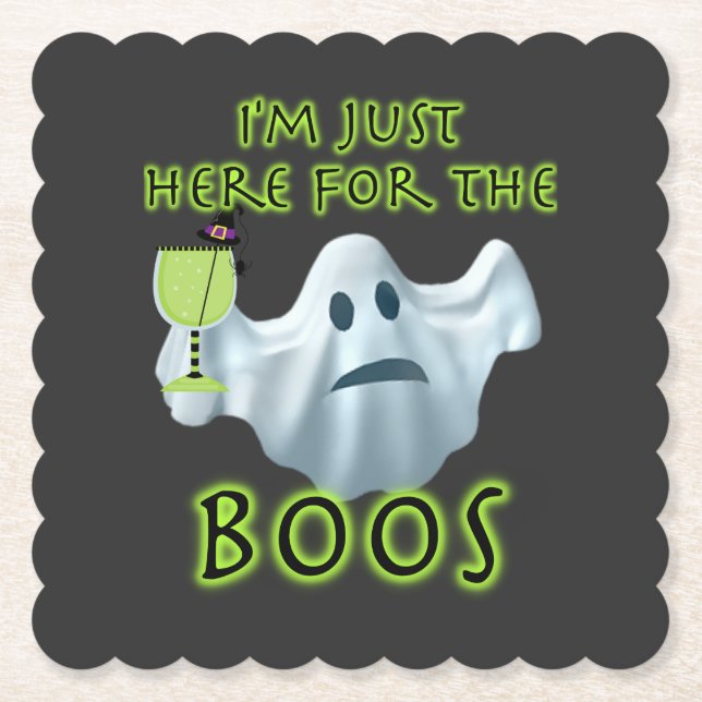 Halloween Ghost Ich bin nur hier für das Boos Pape Untersetzer (Vorderseite)