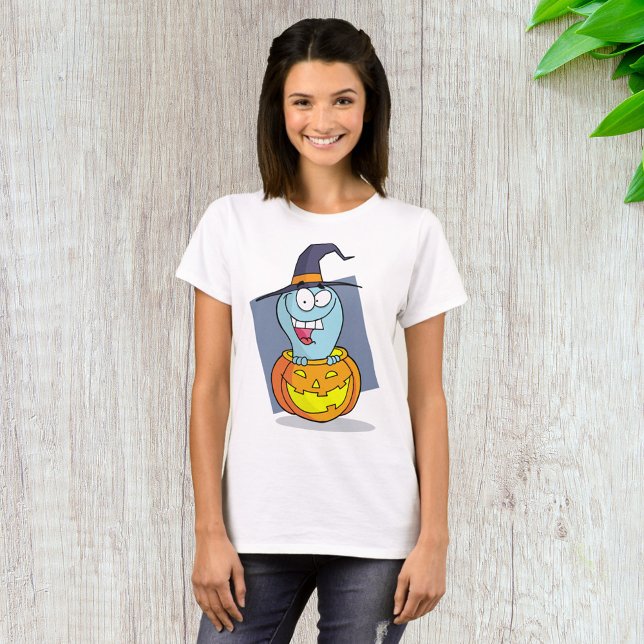 Halloween Ghost in Pumpkin Spooky Hexe T-Shirt (Von Creator hochgeladen)