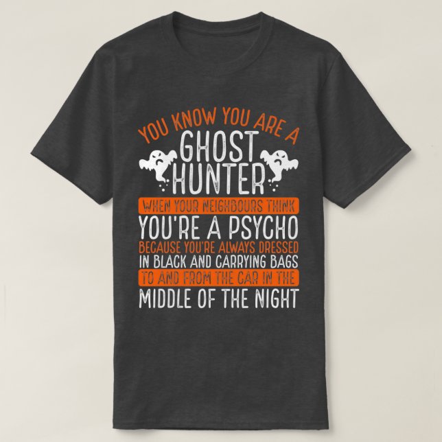Halloween Ghost Jagd Camerca Funny Ghost Hunter T-Shirt (Design vorne)