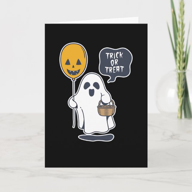 Halloween Ghost Karte (Vorderseite)