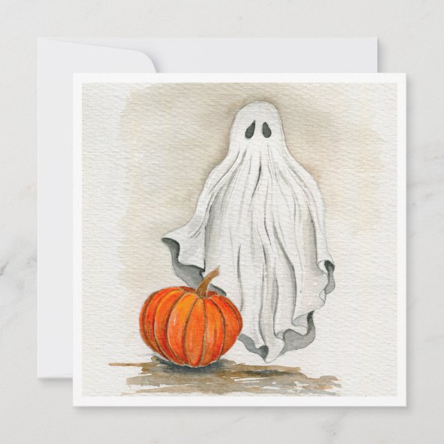 Halloween-Ghost-Karte Feiertagskarte (Vorderseite)