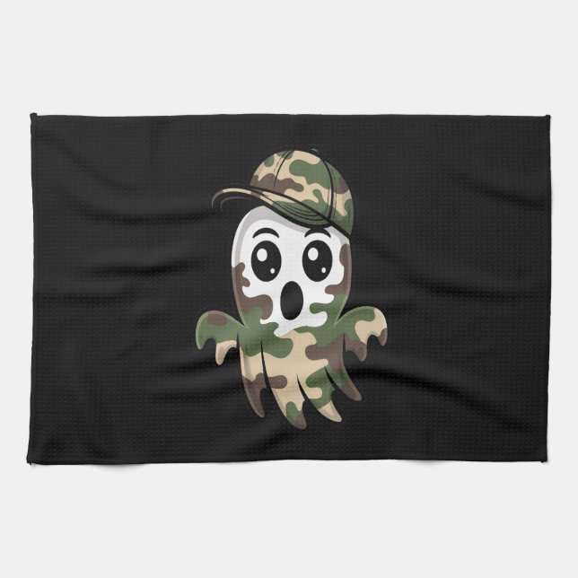 Halloween Ghost Kids Geschirrtuch (Horizontal)