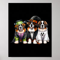 Halloween Ghost Kostüm Hexe Dog Saint Bernard St