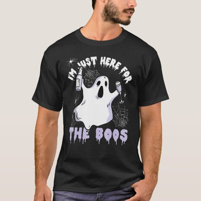 Halloween Ghost-Kostümspinne gerade hier für das B T-Shirt (Vorderseite)