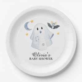 Halloween Ghost Little Boo Babydusche Papierplatte Pappteller